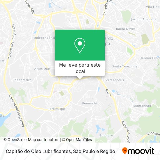 Capitão do Óleo Lubrificantes mapa
