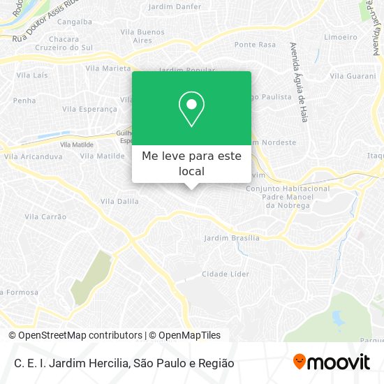 C. E. I. Jardim Hercilia mapa