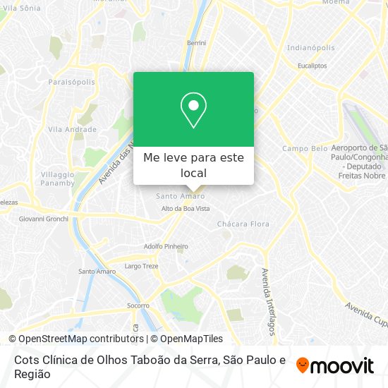 Cots Clínica de Olhos Taboão da Serra mapa