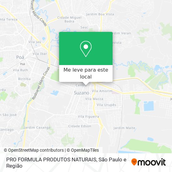 PRO FORMULA PRODUTOS NATURAIS mapa