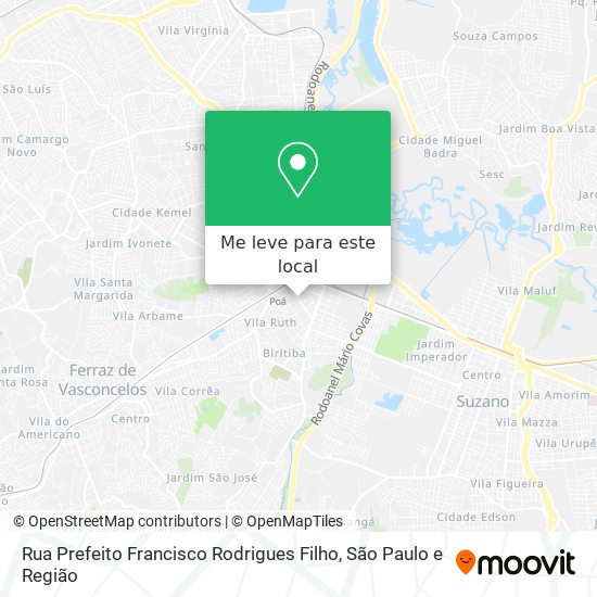 Rua Prefeito Francisco Rodrigues Filho mapa