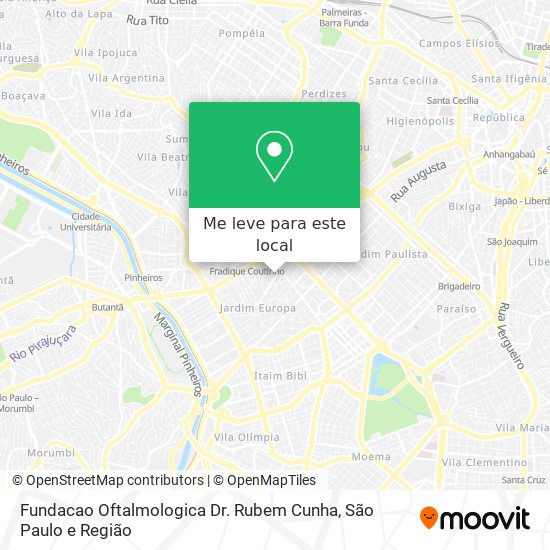 Fundacao Oftalmologica Dr. Rubem Cunha mapa