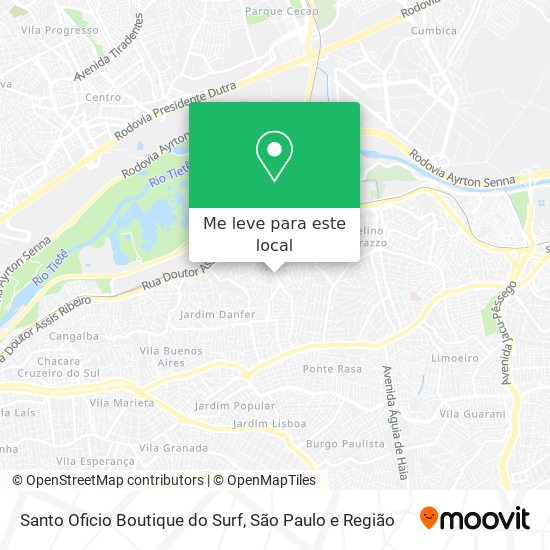 Santo Oficio Boutique do Surf mapa