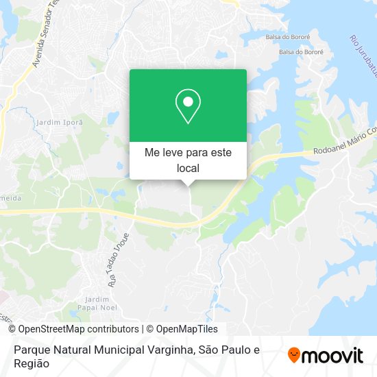 Parque Natural Municipal Varginha mapa