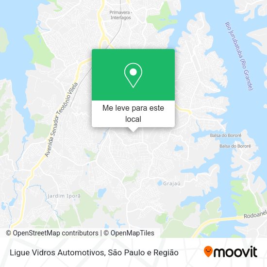 Ligue Vidros Automotivos mapa
