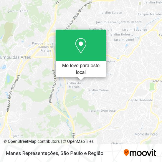 Manes Representações mapa