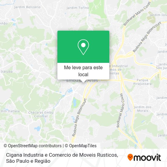 Cigana Industria e Comercio de Moveis Rusticos mapa