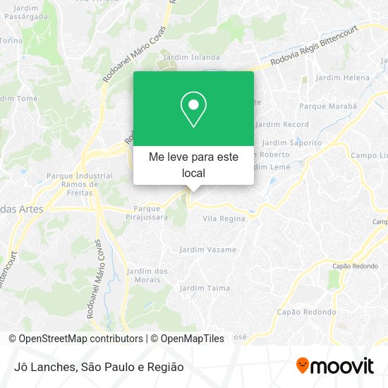 Jô Lanches mapa