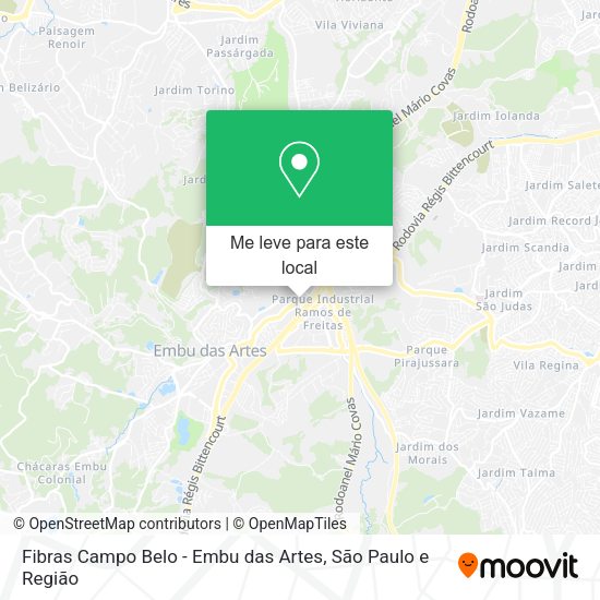 Fibras Campo Belo - Embu das Artes mapa