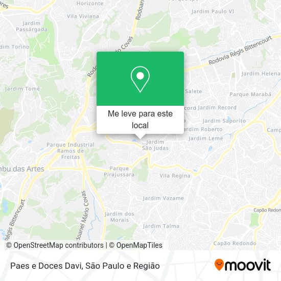 Paes e Doces Davi mapa