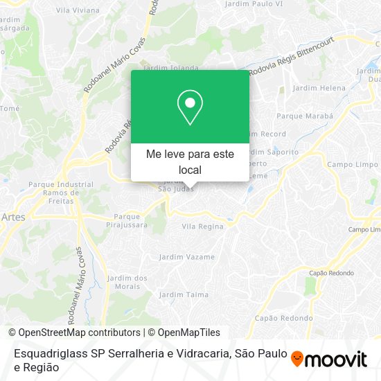 Esquadriglass SP Serralheria e Vidracaria mapa