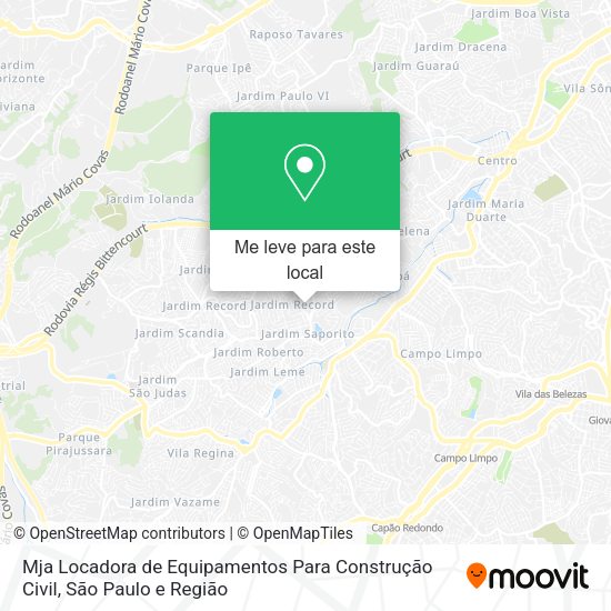 Mja Locadora de Equipamentos Para Construção Civil mapa