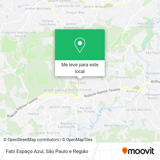Fabi Espaço Azul mapa