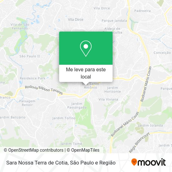 Sara Nossa Terra de Cotia mapa