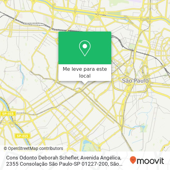 Cons Odonto Deborah Schefler, Avenida Angélica, 2355 Consolação São Paulo-SP 01227-200 mapa