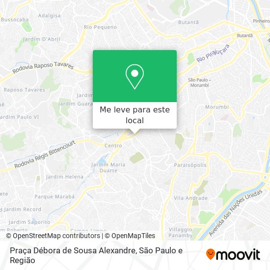 Praça Débora de Sousa Alexandre mapa