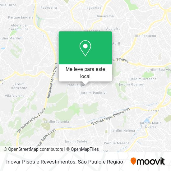 Inovar Pisos e Revestimentos mapa