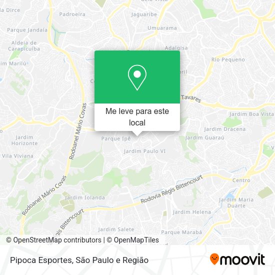 Pipoca Esportes mapa