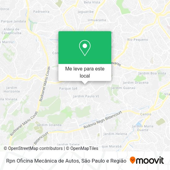 Rpn Oficina Mecânica de Autos mapa