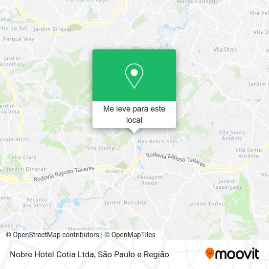 Nobre Hotel Cotia Ltda mapa