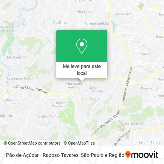 Pão de Açúcar - Raposo Tavares mapa