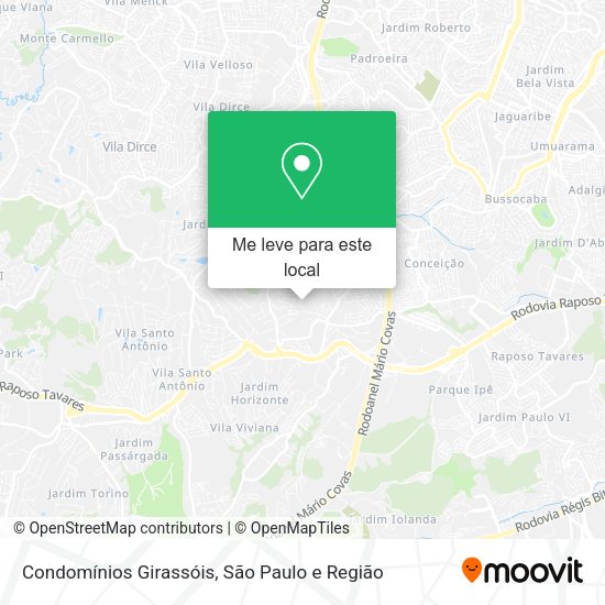 Condomínios Girassóis mapa