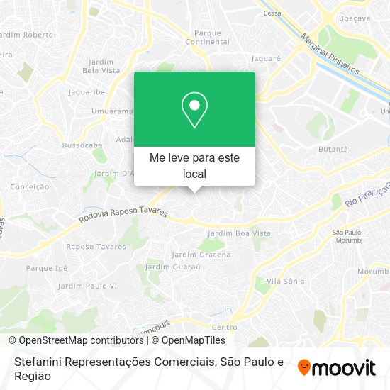 Stefanini Representações Comerciais mapa