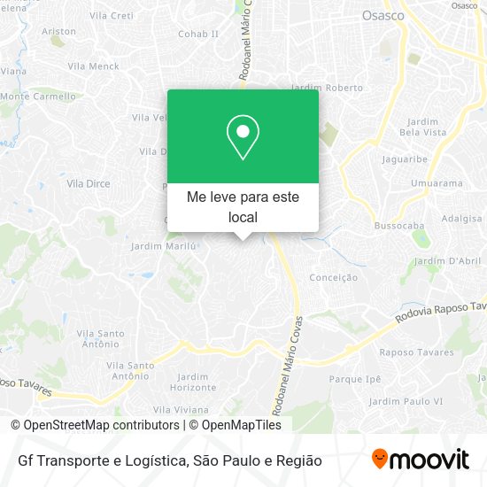 Gf Transporte e Logística mapa