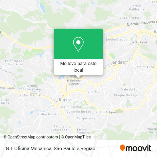 G.T Oficina Mecânica mapa