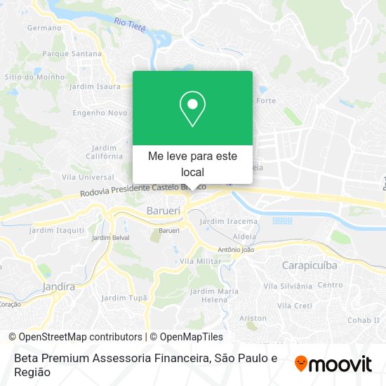 Beta Premium Assessoria Financeira mapa