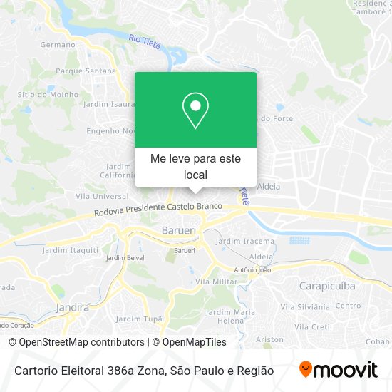 Cartorio Eleitoral 386a Zona mapa