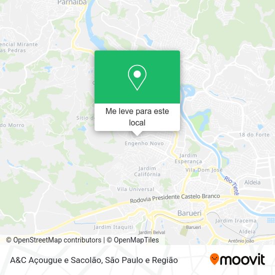 A&C Açougue e Sacolão mapa