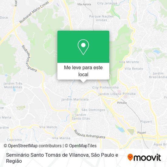 Seminário Santo Tomás de Vilanova mapa