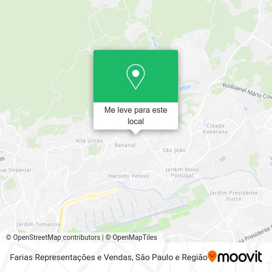 Farias Representações e Vendas mapa