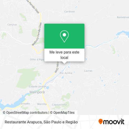 Restaurante Arapuca mapa