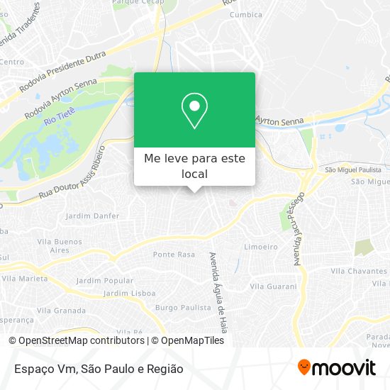 Espaço Vm mapa