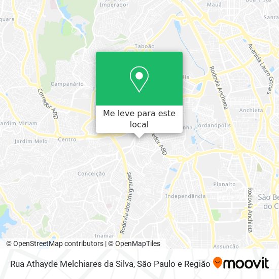 Rua Athayde Melchiares da Silva mapa