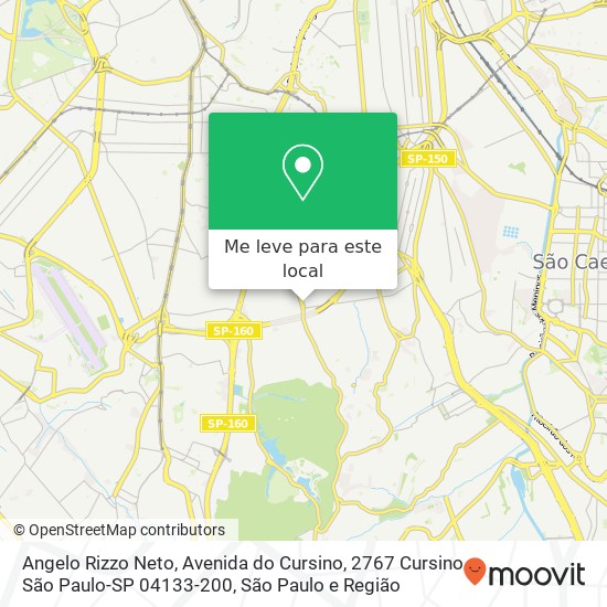 Angelo Rizzo Neto, Avenida do Cursino, 2767 Cursino São Paulo-SP 04133-200 mapa