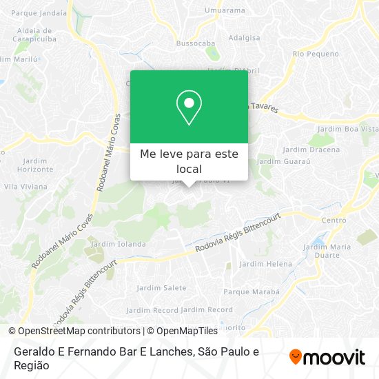 Geraldo E Fernando Bar E Lanches mapa