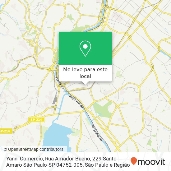 Yanni Comercio, Rua Amador Bueno, 229 Santo Amaro São Paulo-SP 04752-005 mapa