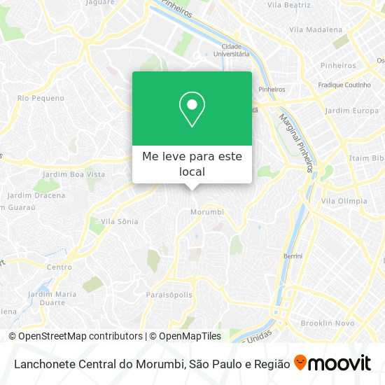 Lanchonete Central do Morumbi mapa