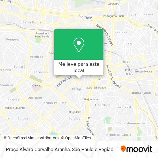 Praça Álvaro Carvalho Aranha mapa