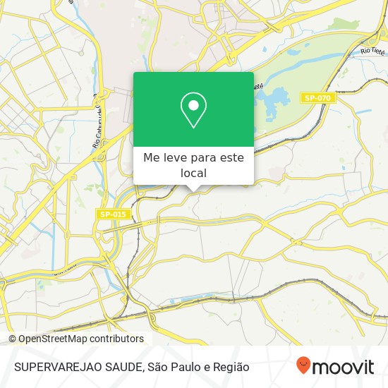 SUPERVAREJAO SAUDE, Avenida Cangaíba Cangaíba São Paulo-SP 03711-000 mapa