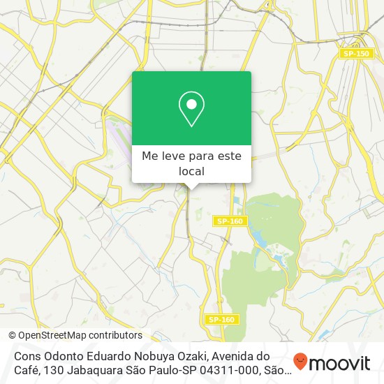 Cons Odonto Eduardo Nobuya Ozaki, Avenida do Café, 130 Jabaquara São Paulo-SP 04311-000 mapa