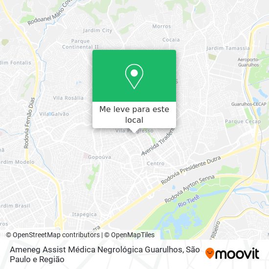 Ameneg Assist Médica Negrológica Guarulhos mapa