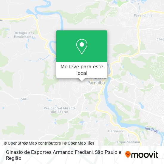 Ginasio de Esportes Armando Frediani mapa