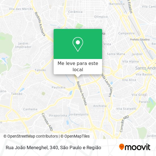 Rua João Meneghel, 340 mapa