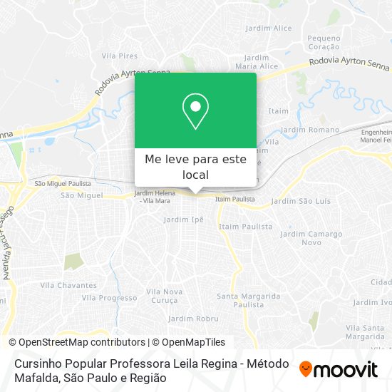 Cursinho Popular Professora Leila Regina - Método Mafalda mapa