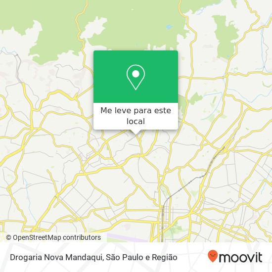 Drogaria Nova Mandaqui, Avenida do Guacá Mandaqui São Paulo-SP 02435-001 mapa