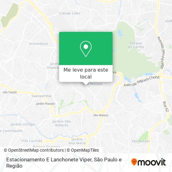 Estacionamento E Lanchonete Viper mapa